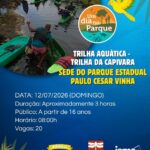 Parque Estadual Paulo Cesar Vinha promove Trilha Aquática como programação da atividade “Um Dia no Parque”
